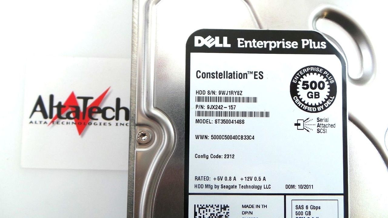 Dell M63P8-EQL EqualLogic 500GB 7.2K SAS 3.5" 6G, Used
