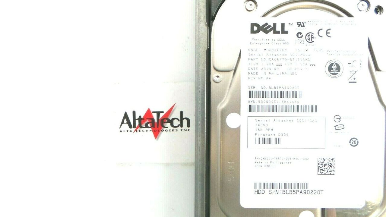 Dell MBA3147RC 146GB 15K SAS 3.5" 3G, Used