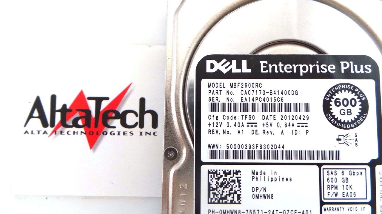Dell MHWN8 600GB 10K SAS 2.5" 6G, Used
