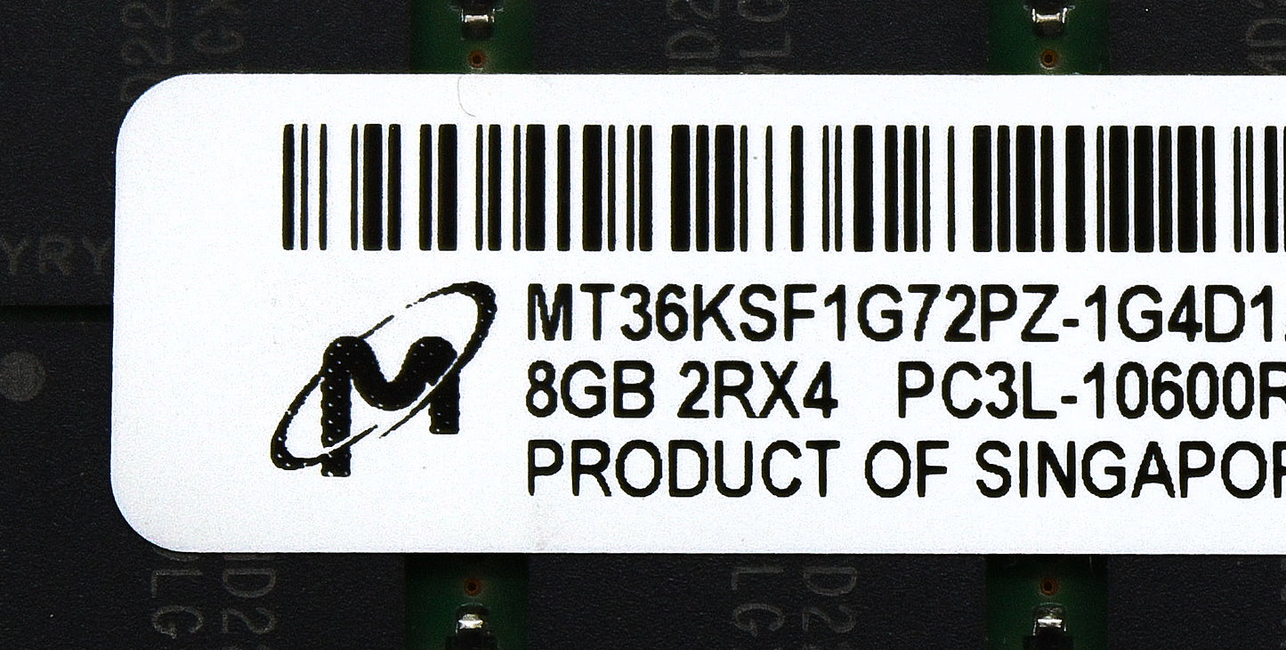 Dell MT36KSF1G72PZ-1G4D1 8GB PC3L-10600R DDR3-1333 2RX4 ECC, Used