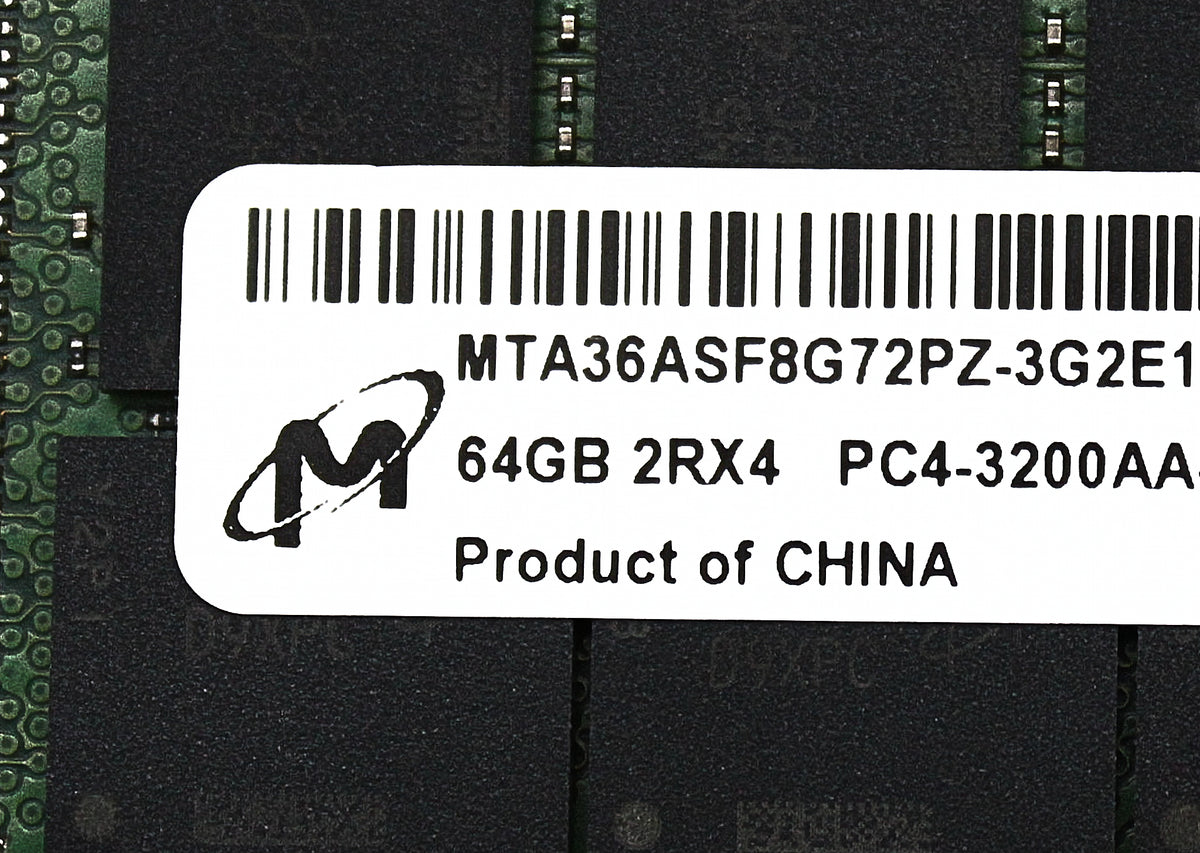 Dell MTA36ASF8G72PZ-3G2E1 64GB PC4-25600R DDR4-3200 2RX4 ECC, Used