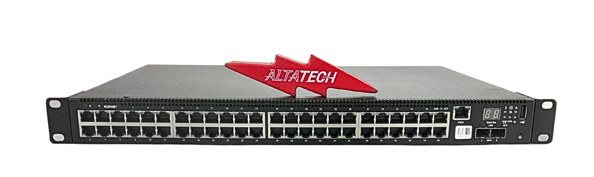 Dell N2048P 48 Port 1G Base-T 2x SFP+ Uplink PoE Managed Network Switch, Used