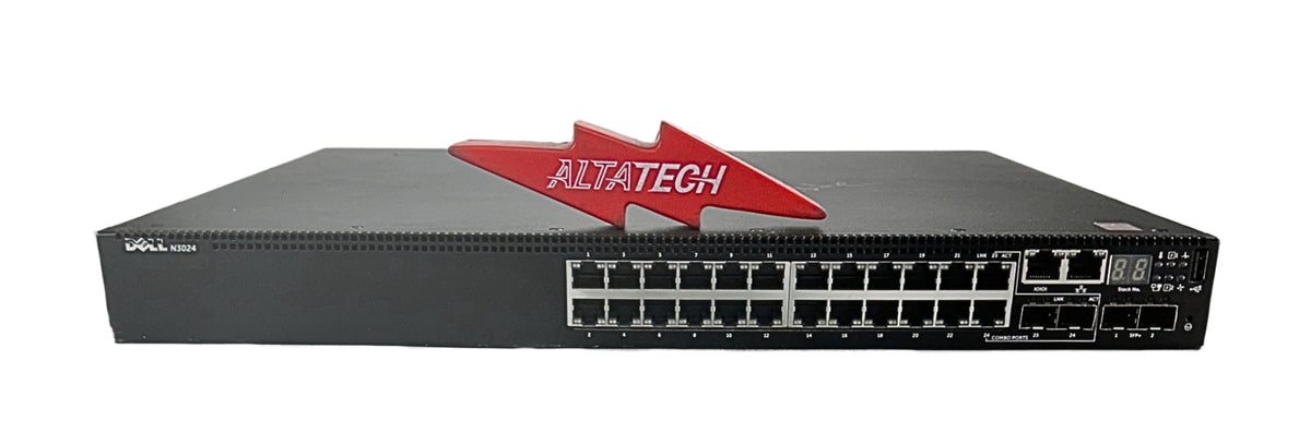 Dell N3024 24 Port 1GbE 2 Port 10GbE SFP+ Uplink Managed Switch, Used