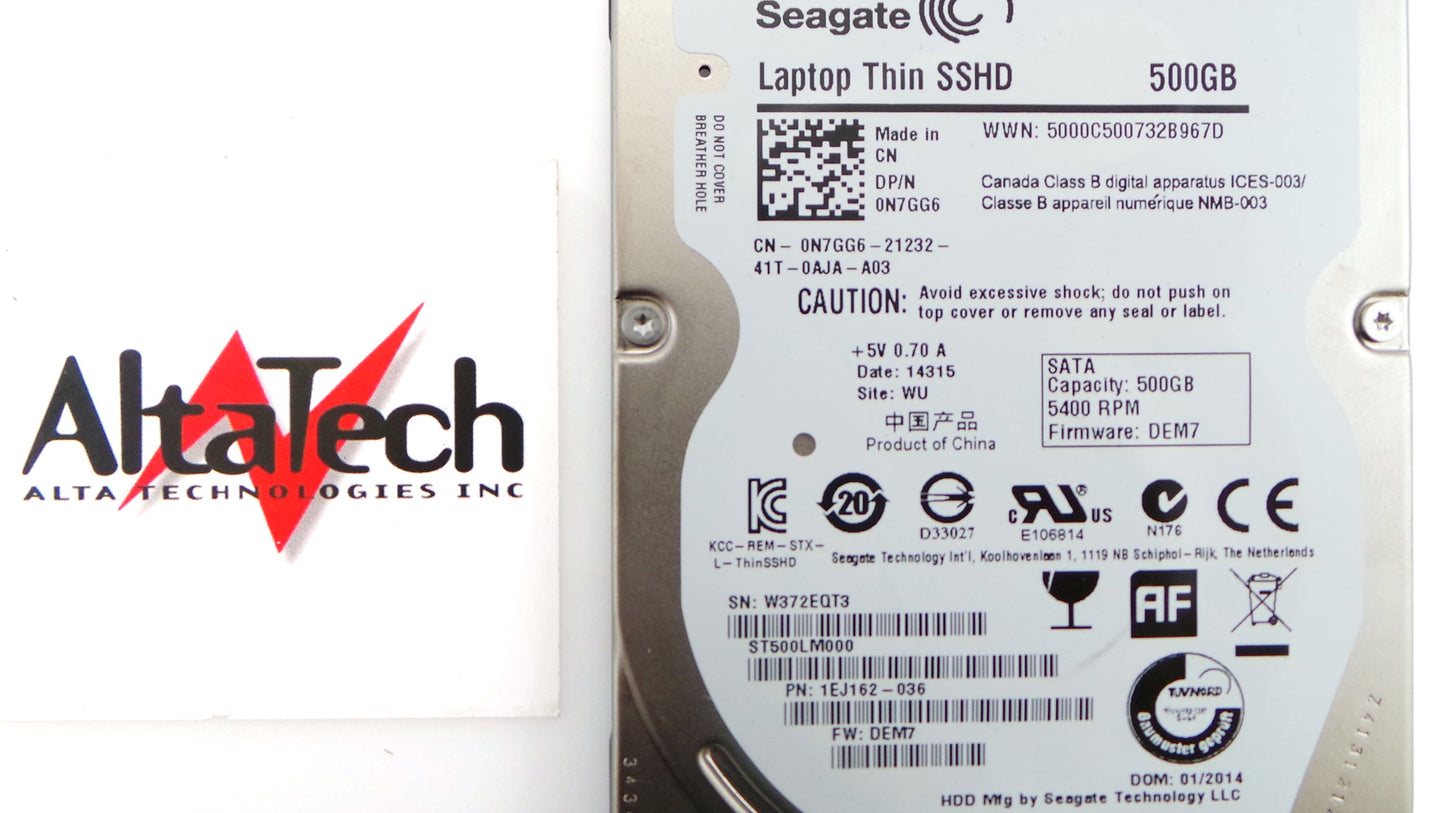 Dell 0N7GG6 500GB SSHD 5.4K SATA 2.5", Used