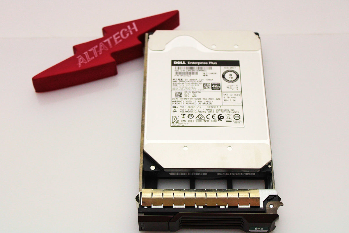 Dell NHF9H-CML 8TB 7.2K SAS 3.5 12G 4K HUH721008AL4204 / 0F27413 Value level FW, Used