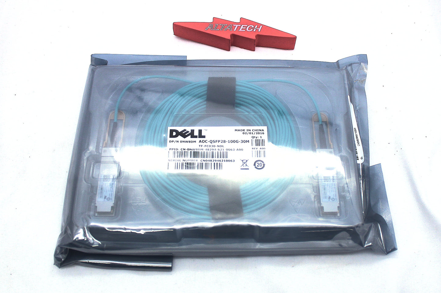 Dell NW8DM 100GB QSFP28 TO QSFP28 AOC CBL, Used