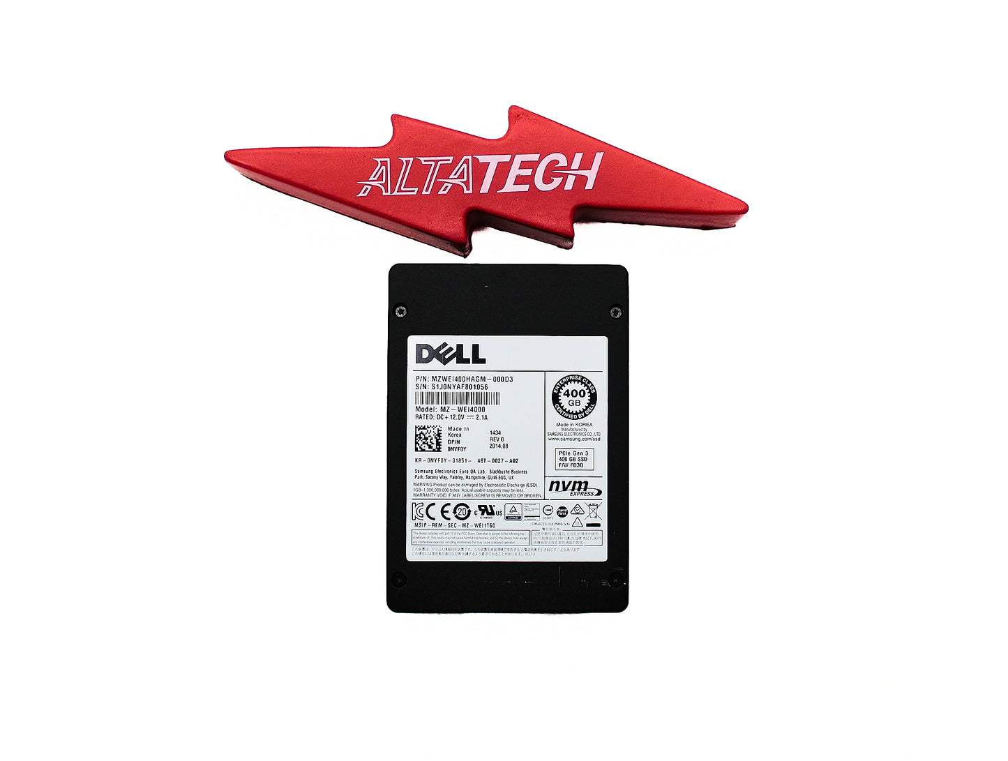 Dell NYF0Y 400GB SSD 2.5 NVME MU MZWEI400HAGM-000D3 / MZ-WEI4000, Used