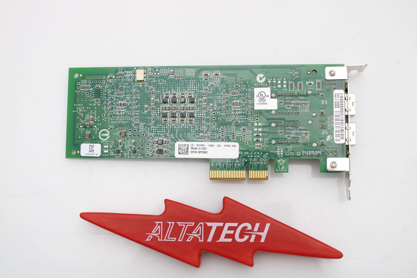 Dell P23M2 4GB Dual Port HBA QLE2462 LP, Used