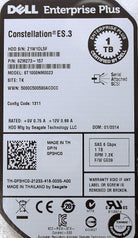 Dell P3HC0-EQL 1TB 7.2K SAS 3.5 6G EP+ HDD, Used