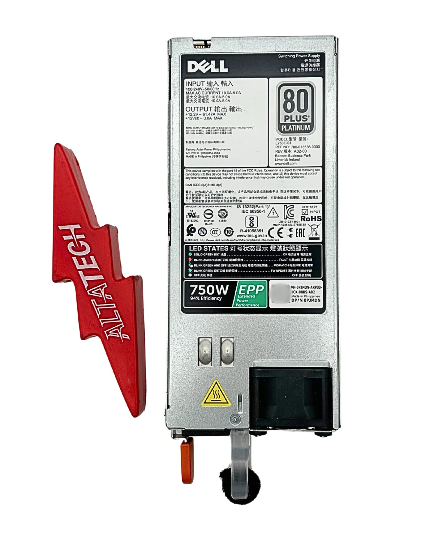 Dell PJMDN 750W Power Supply R730/R740, Used