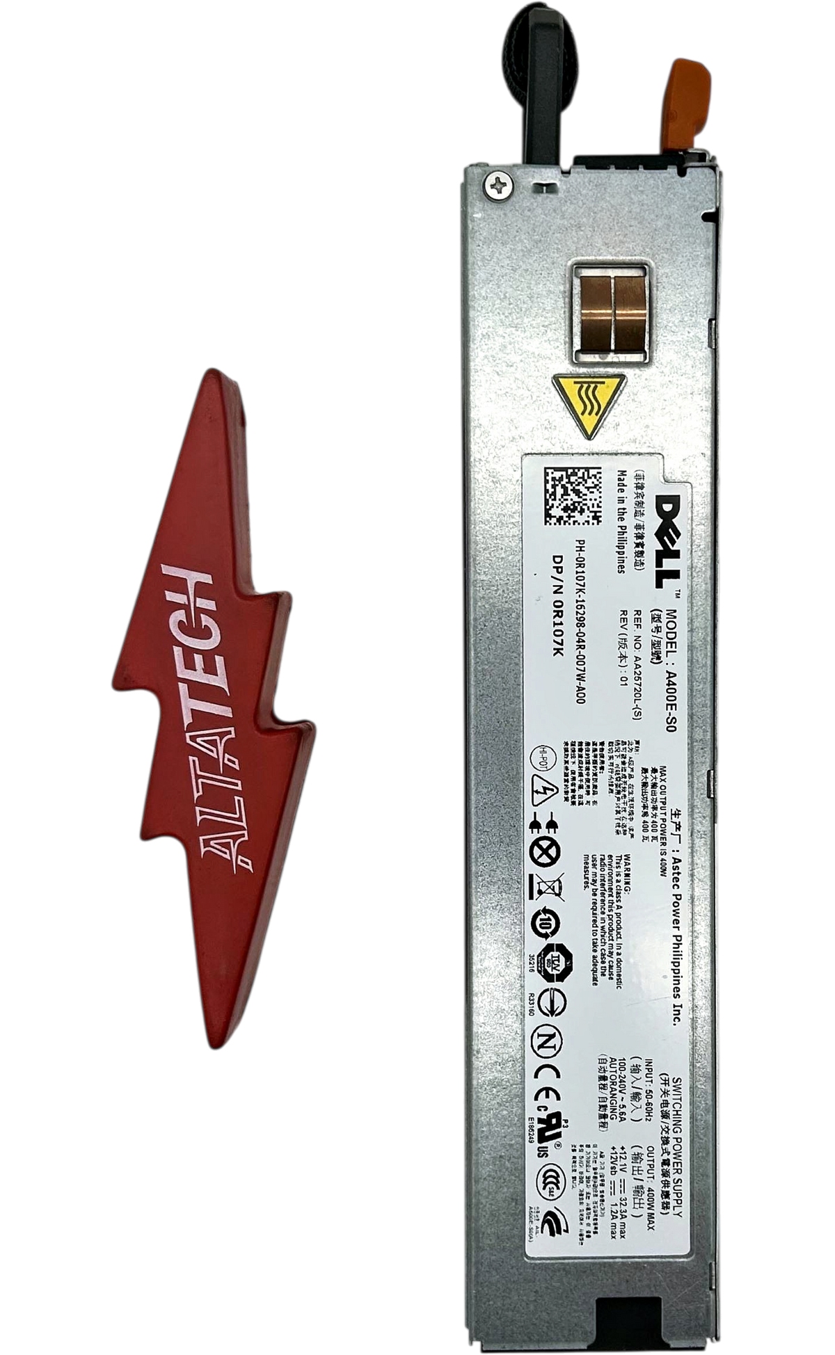 Dell R107K 400W POWER SUPPLY EMERSON R310, Used