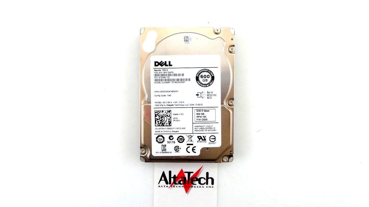 Dell R72NV 600GB 10K SAS 2.5" 6G, Used