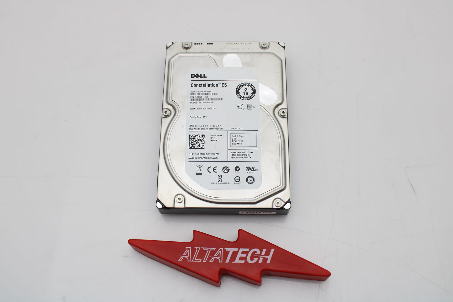 Dell 0R755K 2TB 7.2K SAS 3.5 6G ST32000444SS, Used