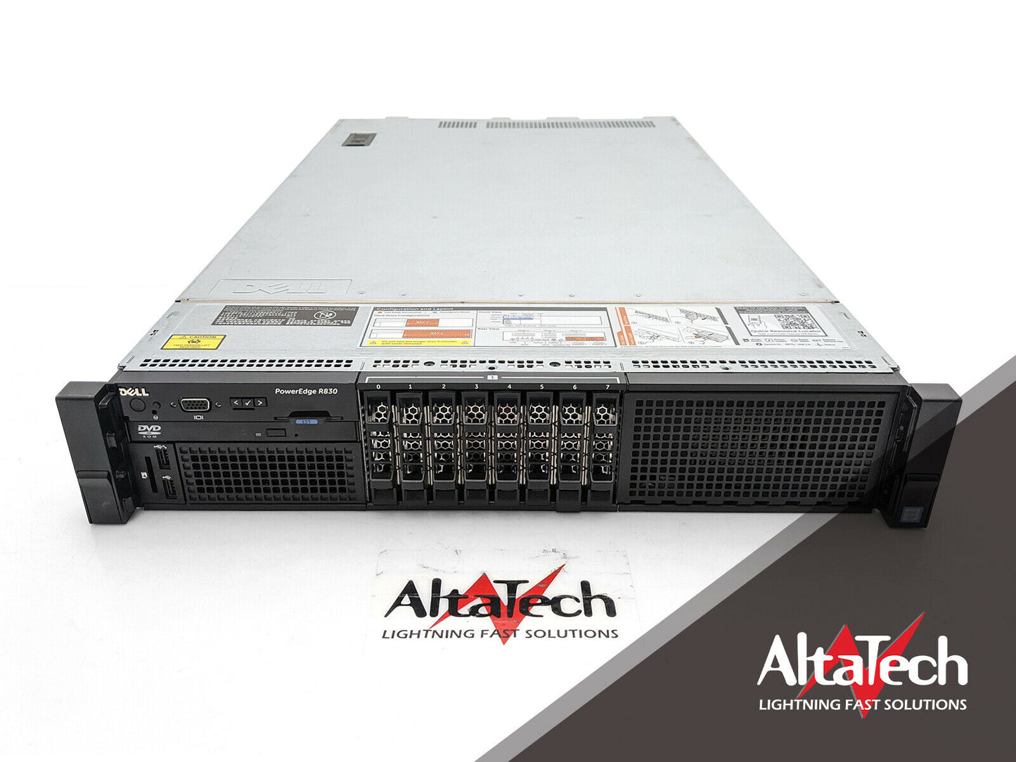 Dell R830_4x2.5GHz_8core_512gb_2x1.6TB PowerEdge R830 8 BAY 4X E5-4655V4 2.5GHZ 512GB Memory 2X 1.6TB SAS SSD, Used