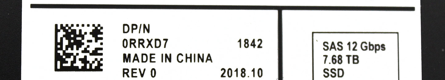 Dell RRXD7-CML 7.68TB SSD SAS 2.5 12G RI PM1643, Used