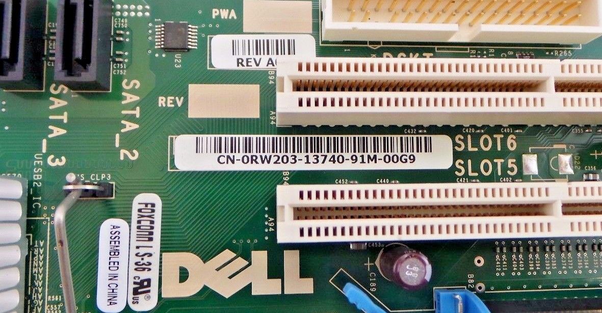 Dell 0RW203 Precision T5400 Dual LGA771/Socket J System Board, Used