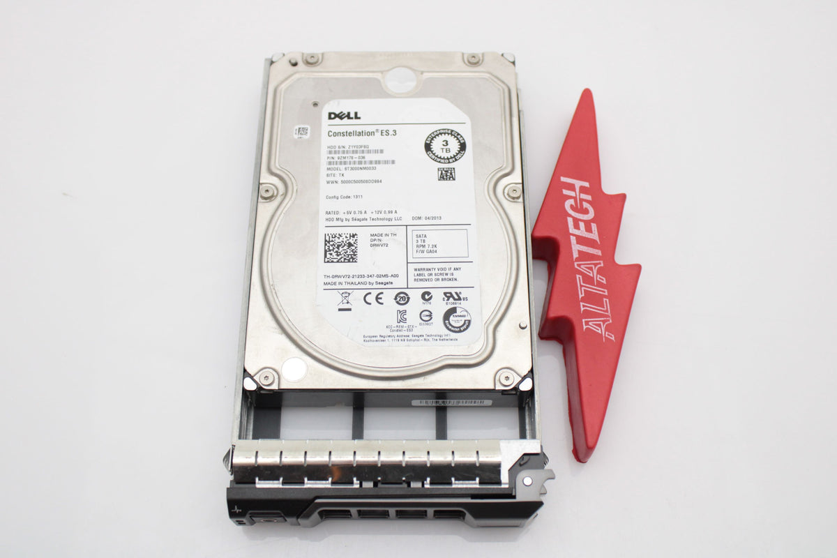 Dell RWV72 3TB 7.2K SATA 3.5 6G EP ST3000NM0033 / 9ZM178-036, Used