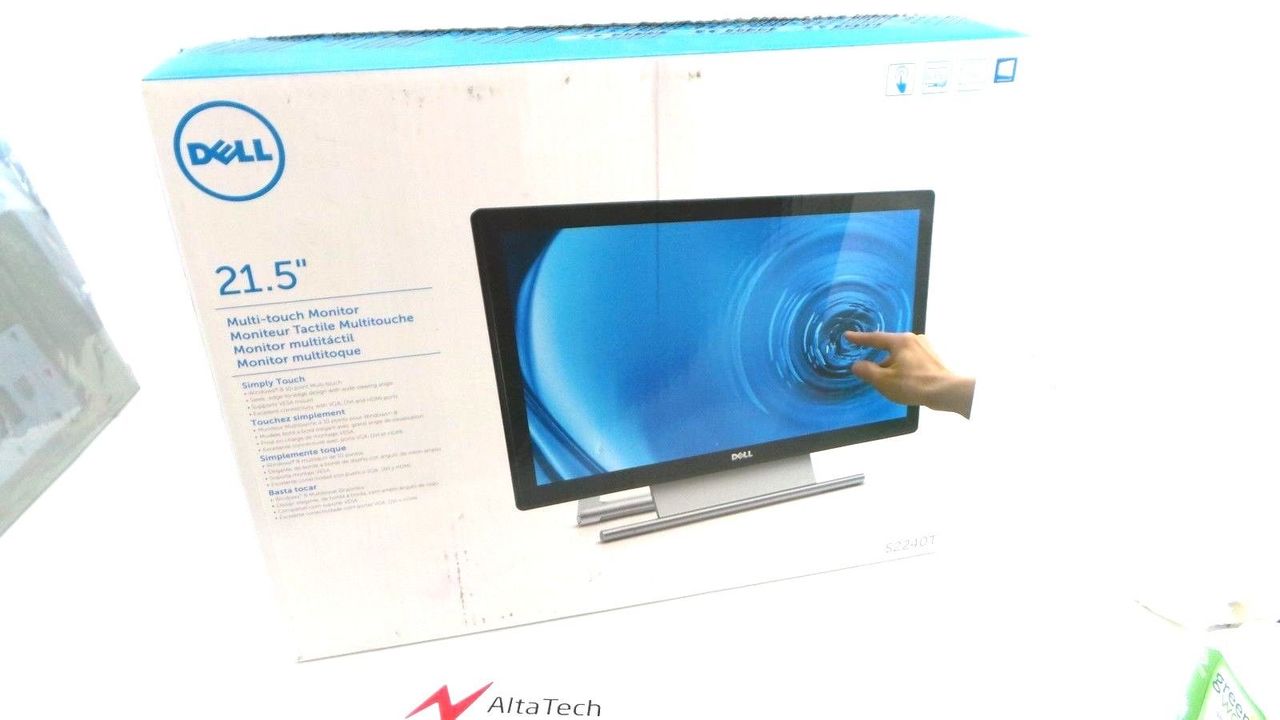 Dell S2240T_NOB Widescreen 21.5" LED LCD 1920 x 1080 Touchscreen Monitor - 320-9738 - 7XVV9, New Open Box