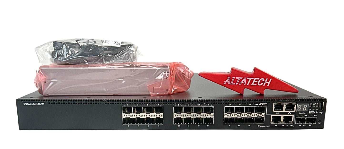 Dell S3124F 24 x 1GbE SX/LX SFP 1GbE 2x 10GbE SFP+ Switch, New Open Box
