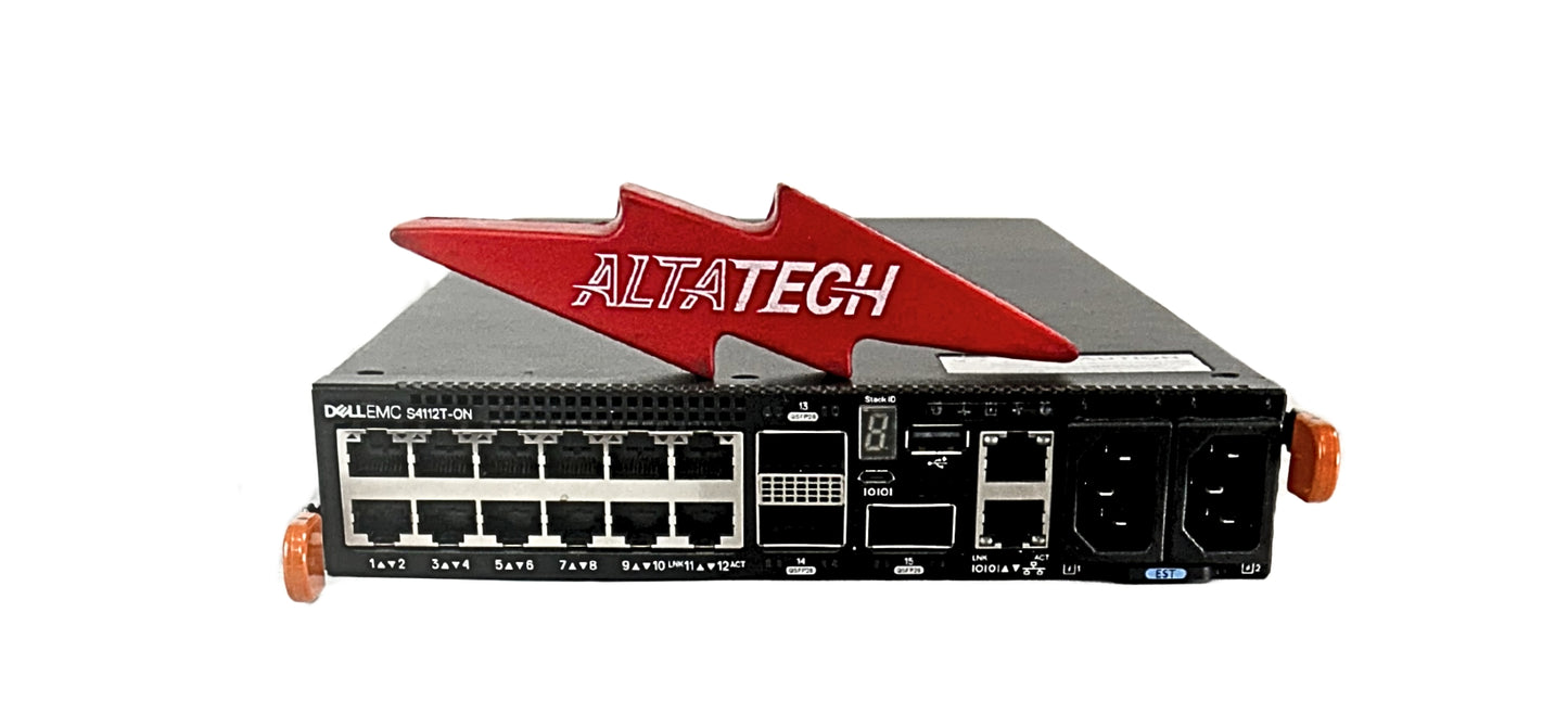 Dell S4112T-ON 12-Port 10G-T 3x 40G-SFP28 Uplink OS10 Network Managed Switch, Used
