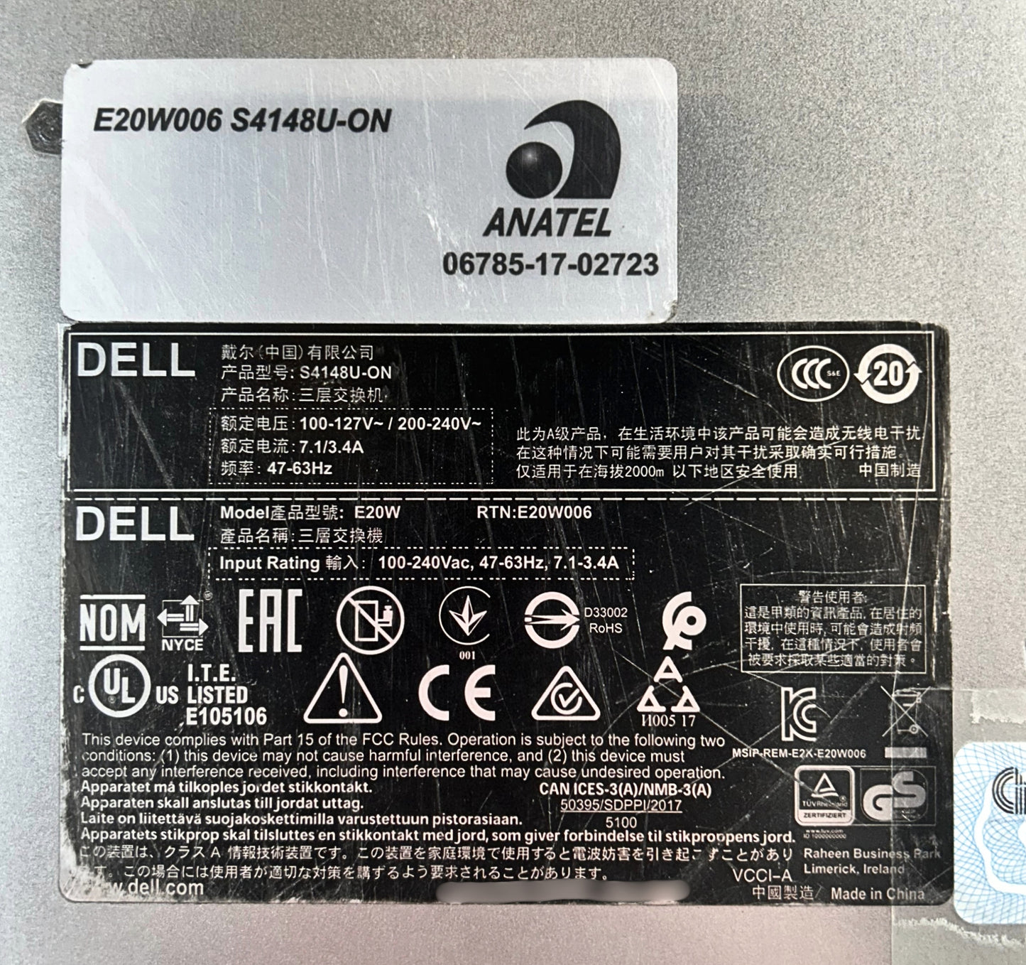 Dell S4148U-ON 48 Ports SFP+ 2 Ports QSFP+ 4 Ports QSFP28 Uplinks Managed Ethernet Switch *OS10 installed*, Used
