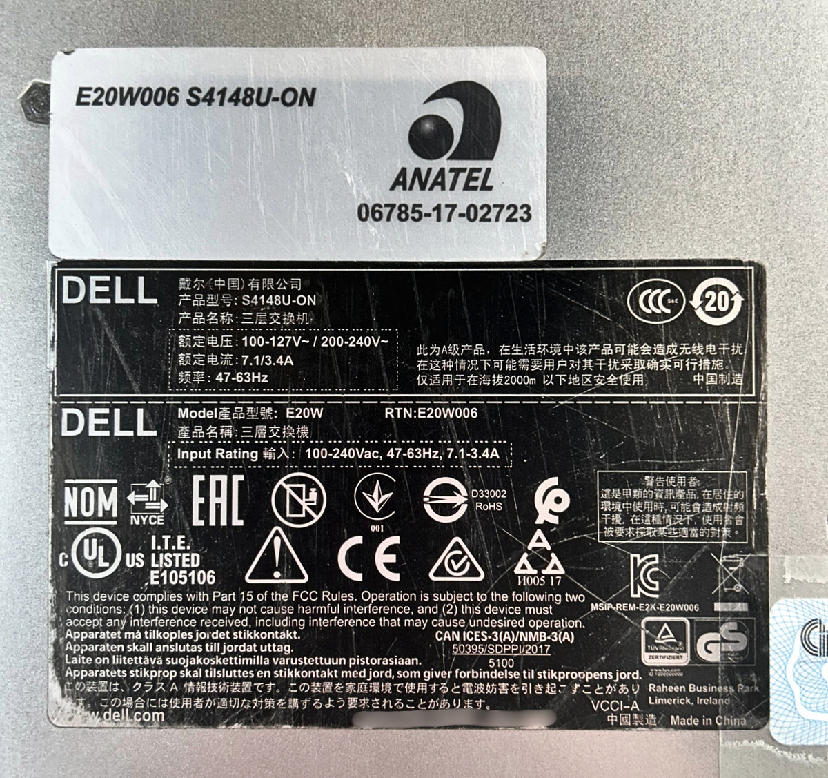 Dell S4148U-ON 48 Ports SFP+ 2 Ports QSFP+ 4 Ports QSFP28 Uplinks Managed Ethernet Switch, Used