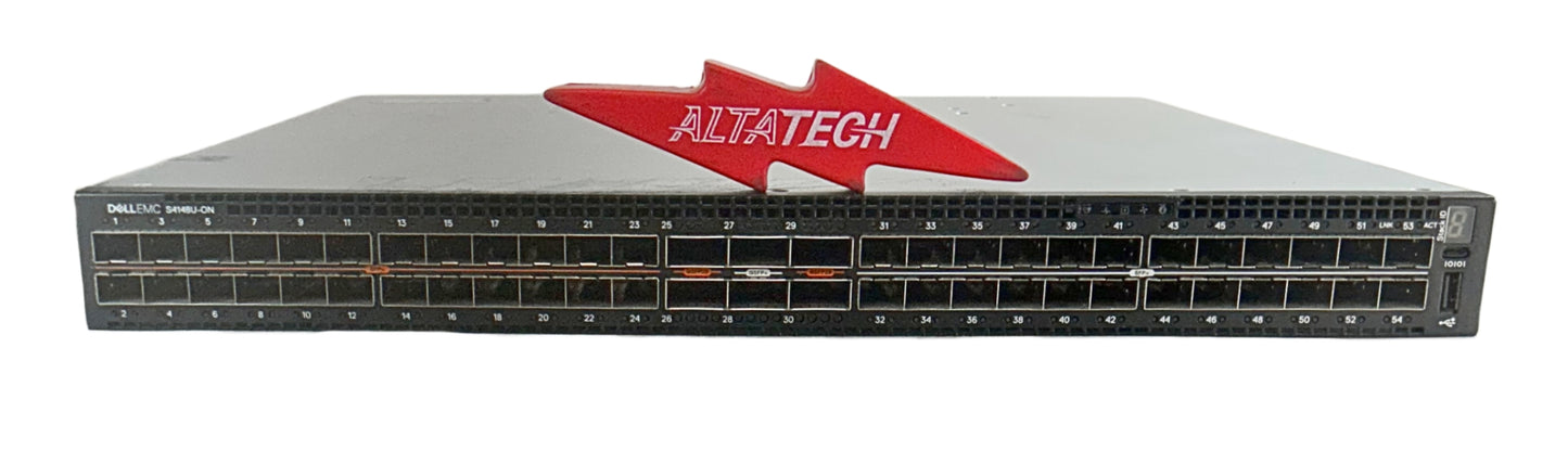 Dell S4148U-ON 48 Ports SFP+ 2 Ports QSFP+ 4 Ports QSFP28 Uplinks Managed Ethernet Switch *OS10 installed*, Used