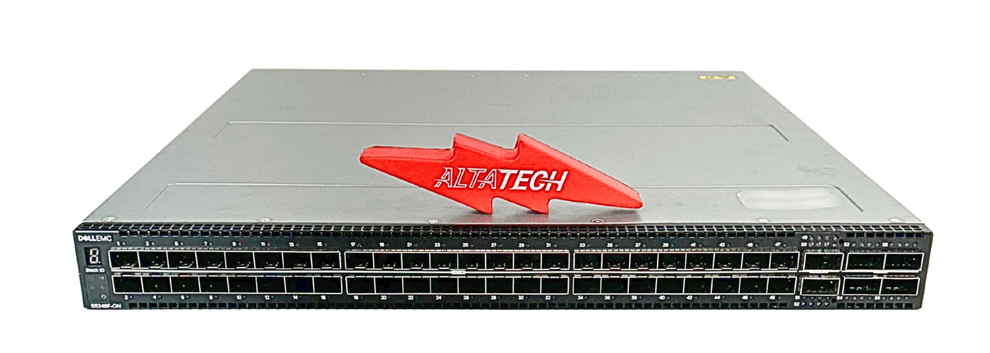 Dell S5248F-ON 48 Port 25Gb Sfp28+  6 port 100Gb Uplink Ethernet Switch, Used