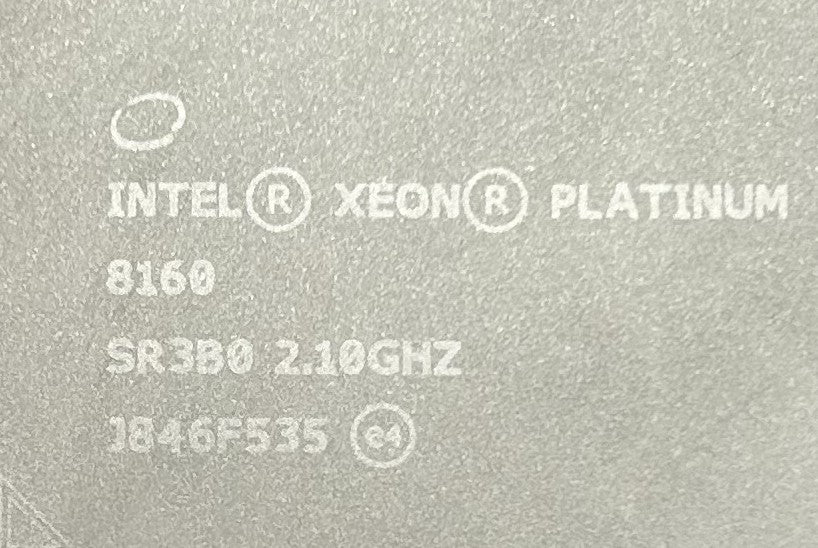 Dell SR3B0 2.1GHZ/33MB/150W/24C, PT 8160, Used