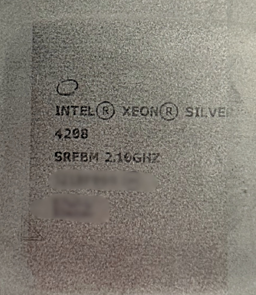 Dell SRFBM 2.1GHZ/11MB/85W/8C,85w AG 4208 SILVER 2nd Gen, Used