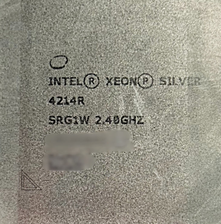 Dell SRG1W 2.4GHZ/16.5MB/100W/12C, AG 4214R, Used