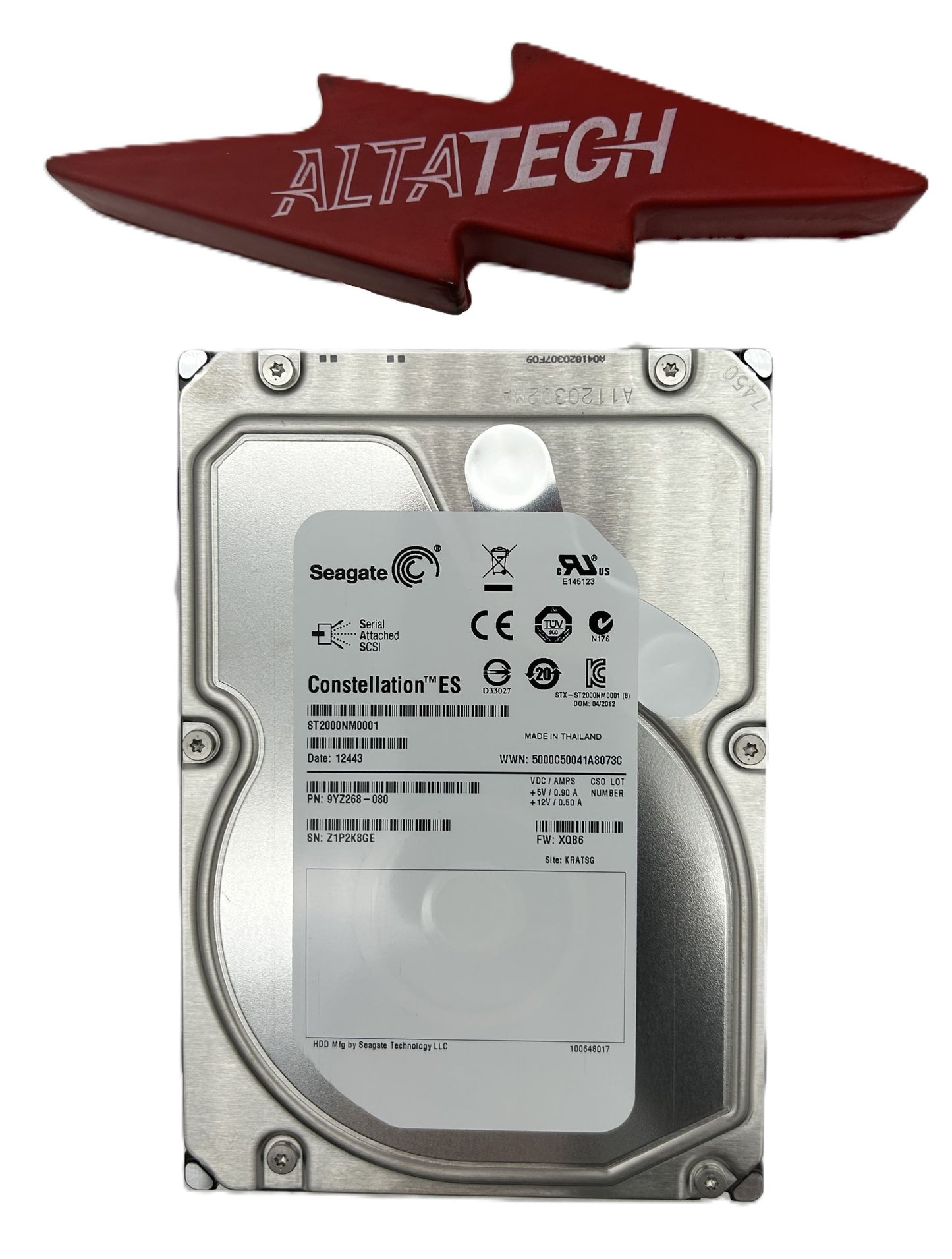 Dell ST2000NM0001 2TB 7.2K SAS 3.5 6G ST2000NM0001, Used