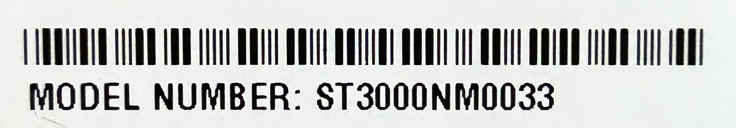 Dell ST3000NM0033 3TB 7.2K SATA 3.5 6G EP ST3000NM0033 / 9ZM178-036, Used