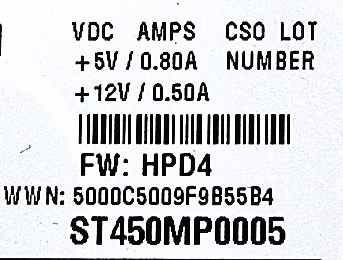 Dell ST450MP0005_NEW 450GB 15K SAS 2.5 12G E+ HDD, New No Box