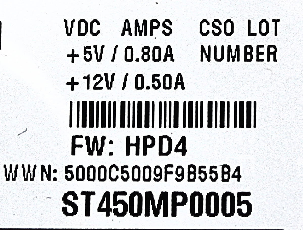Dell ST450MP0005_NEW 450GB 15K SAS 2.5 12G E+ HDD, New No Box