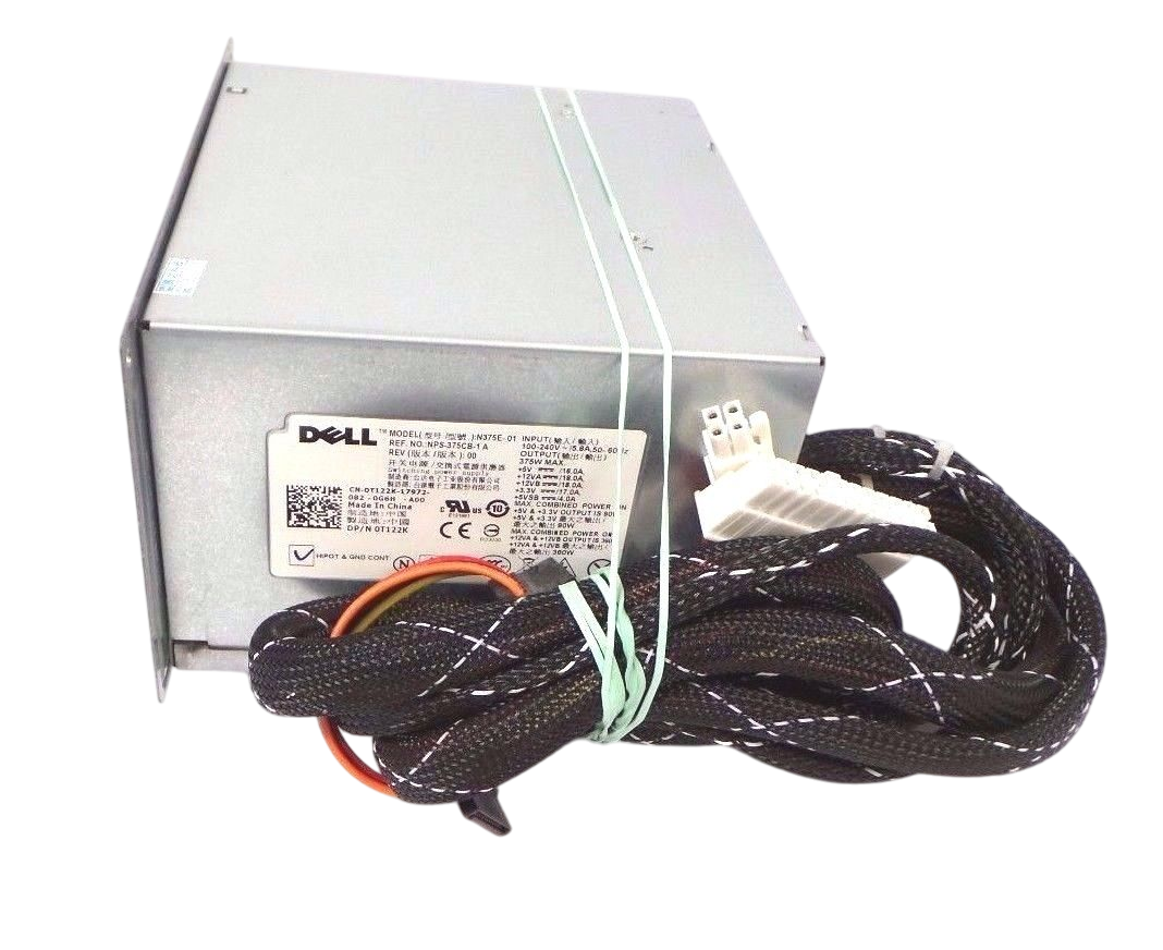 Dell 0T122K PowerEdge T310 375W ATX Switching Power Supply, Used