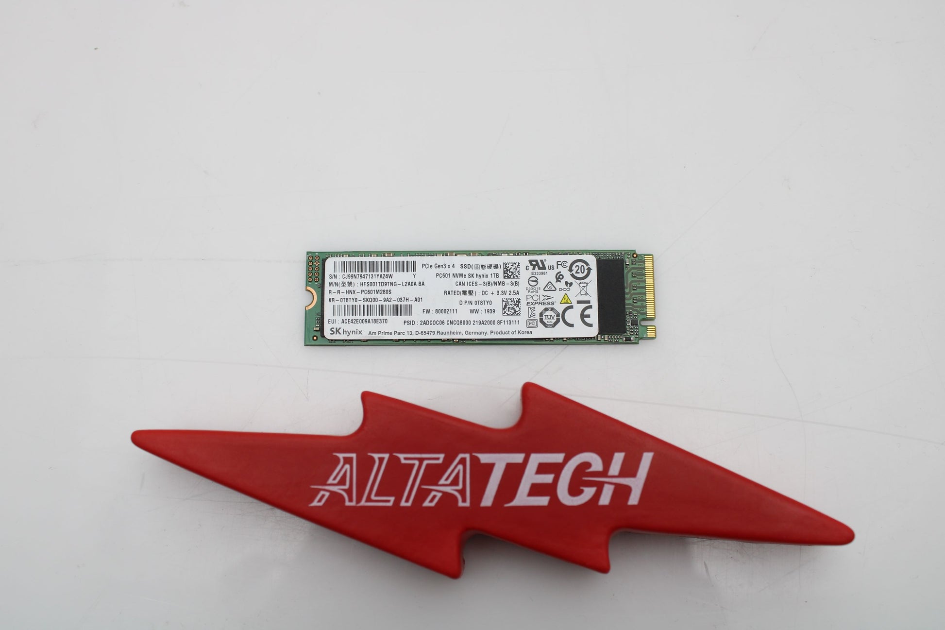 Dell T8TY0 1TB SSD M.2 NVME 80 Hynix PC601, Used