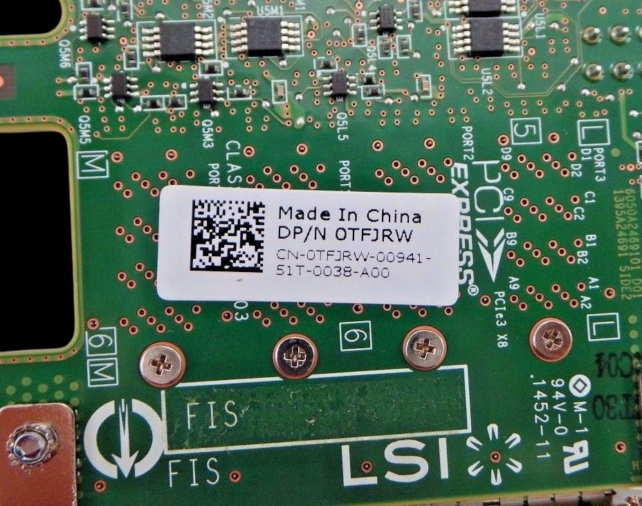 Dell 0TFJRW SFF-8644 Quad-Port I/O Host Bus Adapter, Used