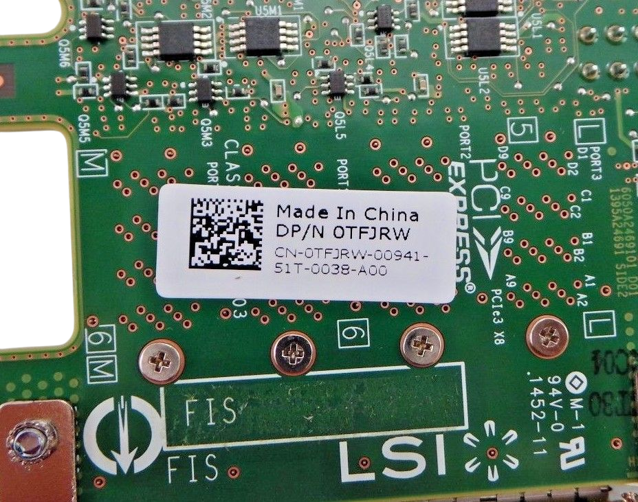 Dell 0TFJRW SFF-8644 Quad-Port I/O Host Bus Adapter, Used