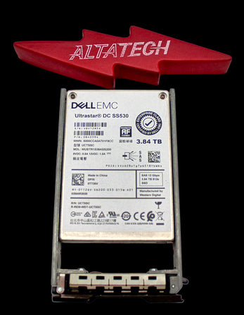 Dell TT26V-CML 3.84TB SSD SAS 2.5 12G RI WUSTR1538ASS200 SS530 CML, Used