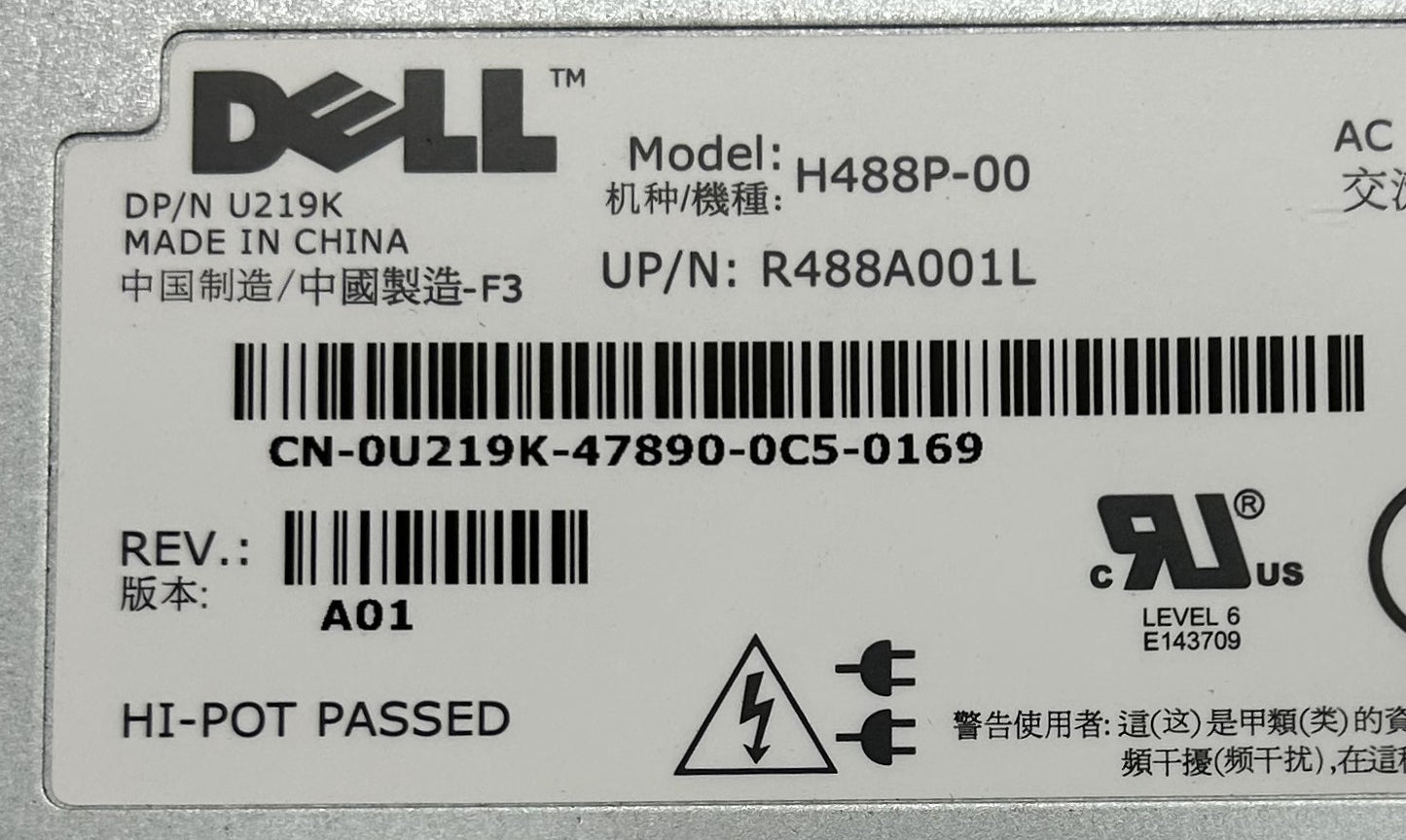 Dell U219K 488W Power Supply MD1000/MD3000, Used