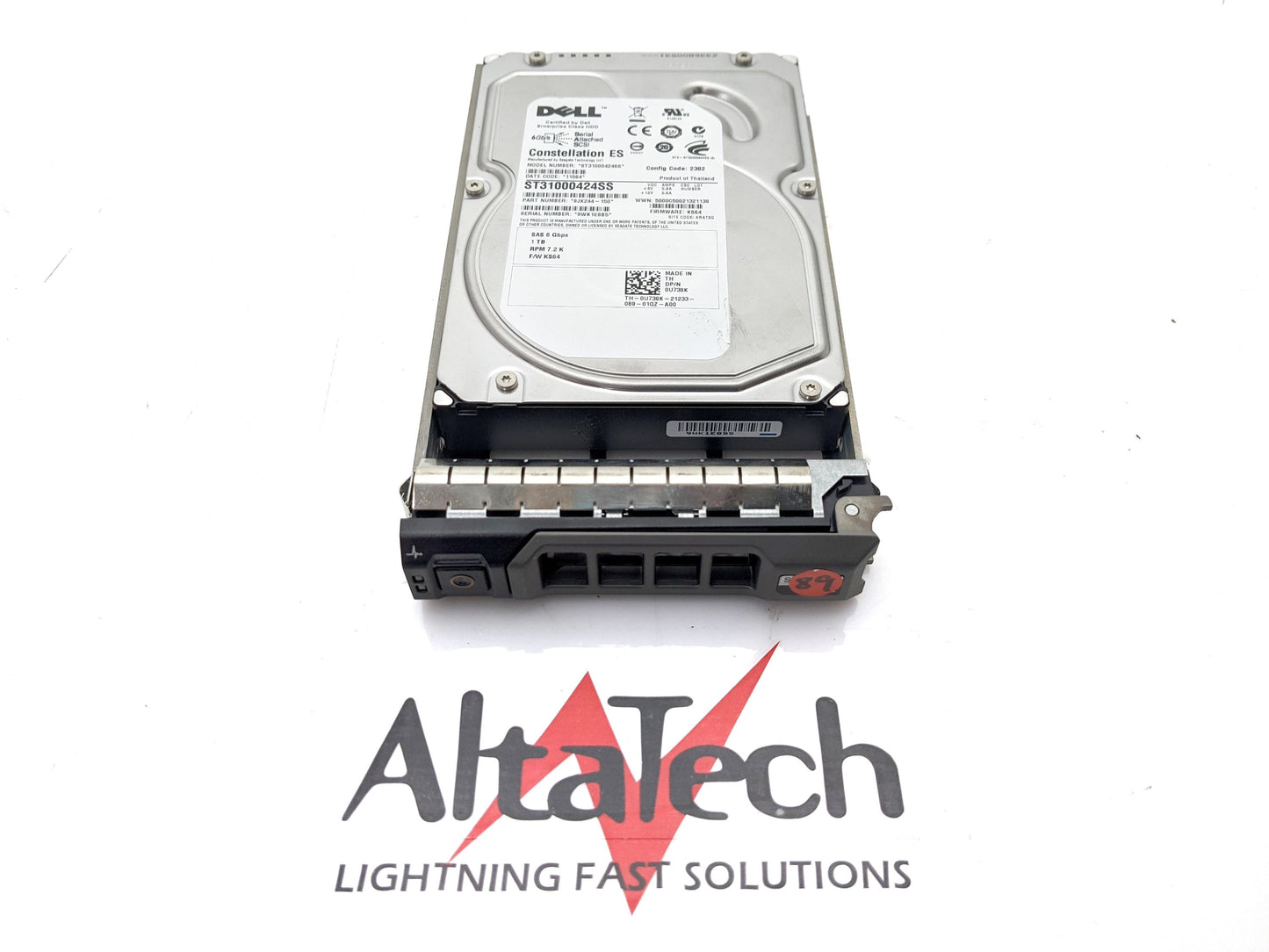 Dell U738K 1TB 7.2K SAS 3.5 6G HDD, Used