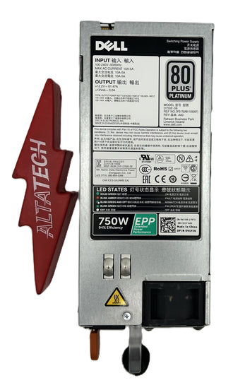 Dell V1YJ6 750W POWER SUPPLY EPP PLAT D750E-S6 80+ R730, Used