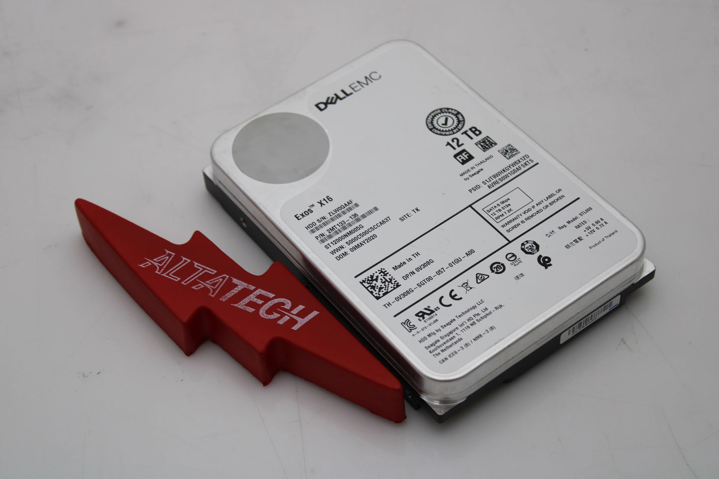 Dell V308G 12TB 7.2K SATA 3.5 6G HDD, Used