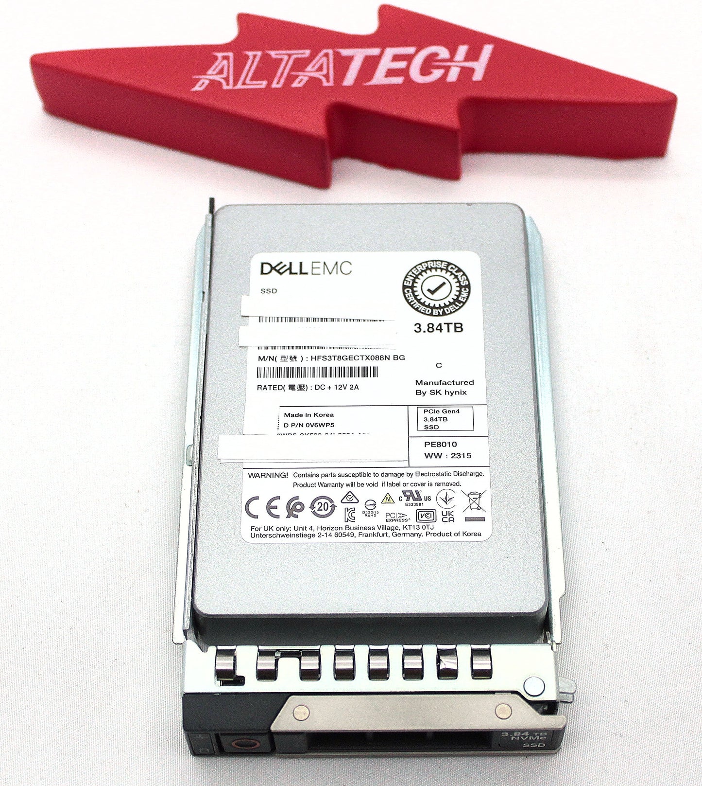 Dell V6WP5 3.84TB SSD 2.5 PCE-e GEN4 HFS3T8GECTX088N, Used