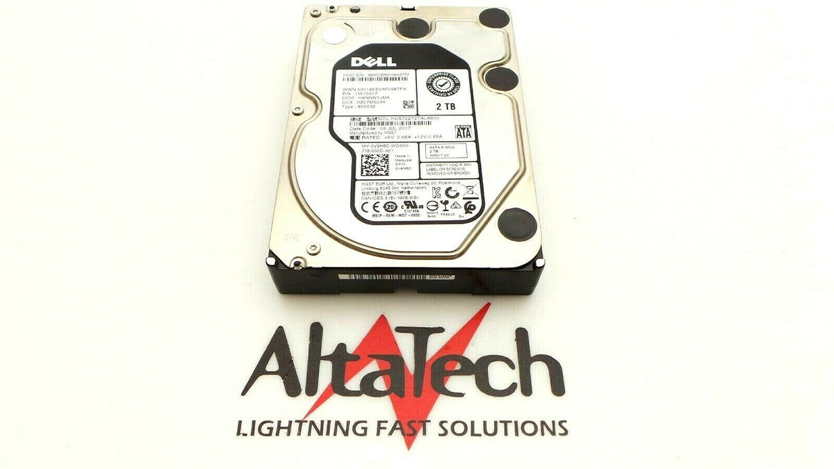 Dell 0V9H6C 2TB 7.2K SATA 3.5" 6G EP, Used