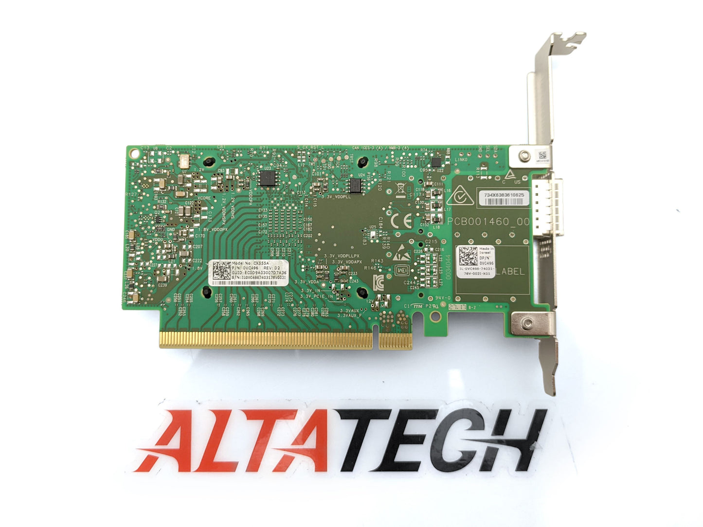 Dell 0VC496 ConnectX-5 VPI Single port 100Gbps Ethernet/InfiniBand Network Card (CX555A), Used