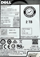 Dell VR92X 2TB 7.2K SATA 2.5 Inch 6G ST2000NX0423 / 1VD130-135, Used