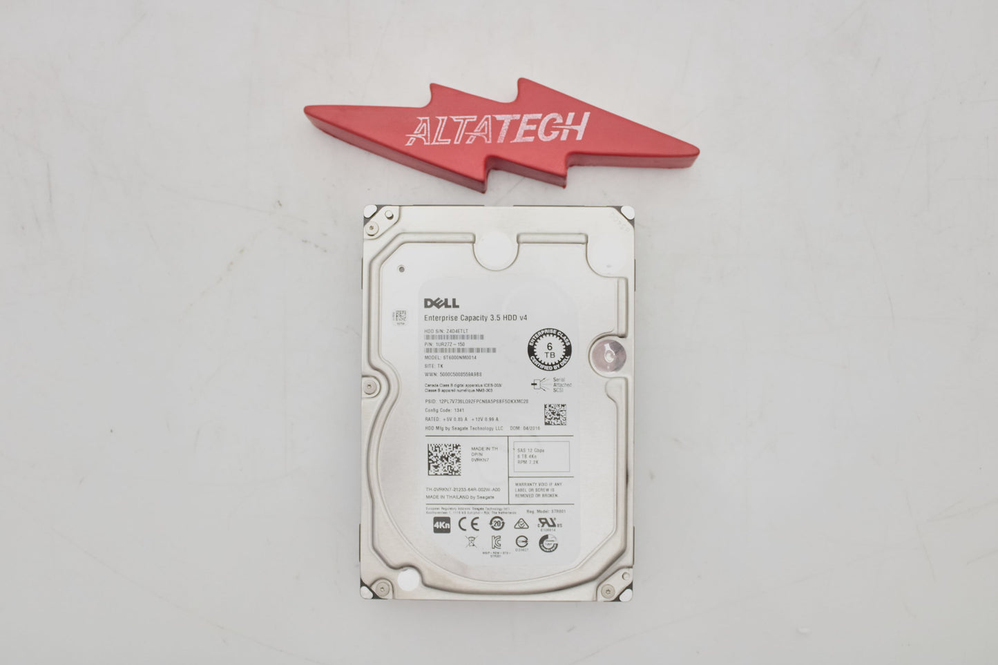 Dell VRKN7 6TB 7.2K SAS 3.5 12G 4K NL ST6000NM0014 / 1FT27Z-157, Used