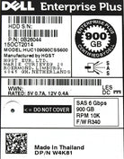 Dell W4K81 900GB 10K SAS 2.5 6G 0B26044 EP+, Used